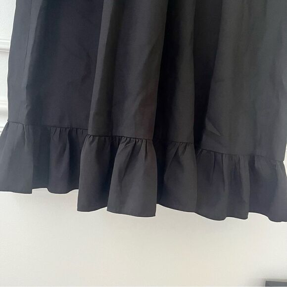 Alice and Olivia Aislyn Flutter Sleeve Black Zipper Back Mock neck Dress 10 NWT - Picture 9 of 12